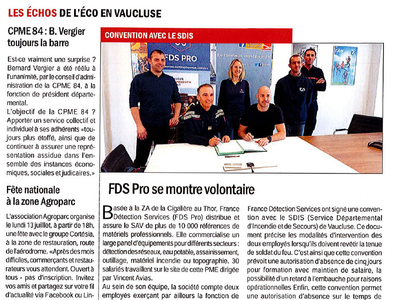 Article Vaucluse Hebdo